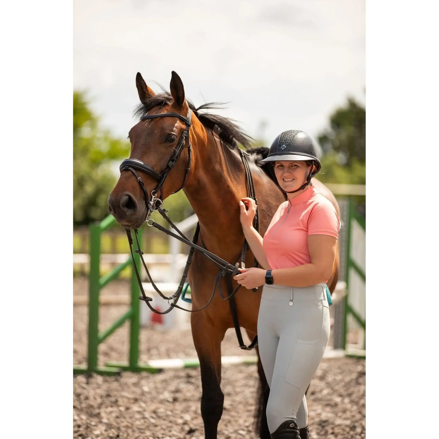 Adult Riding Leggings - Droplet Grey - Halt Equestrian