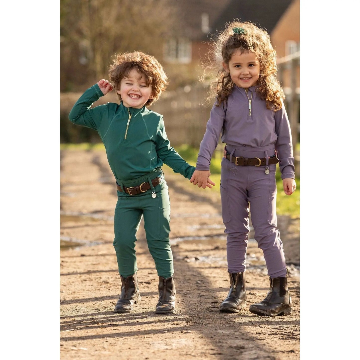 Children's Emerald Green Horse Riding Base Layer - Halt Equestrian