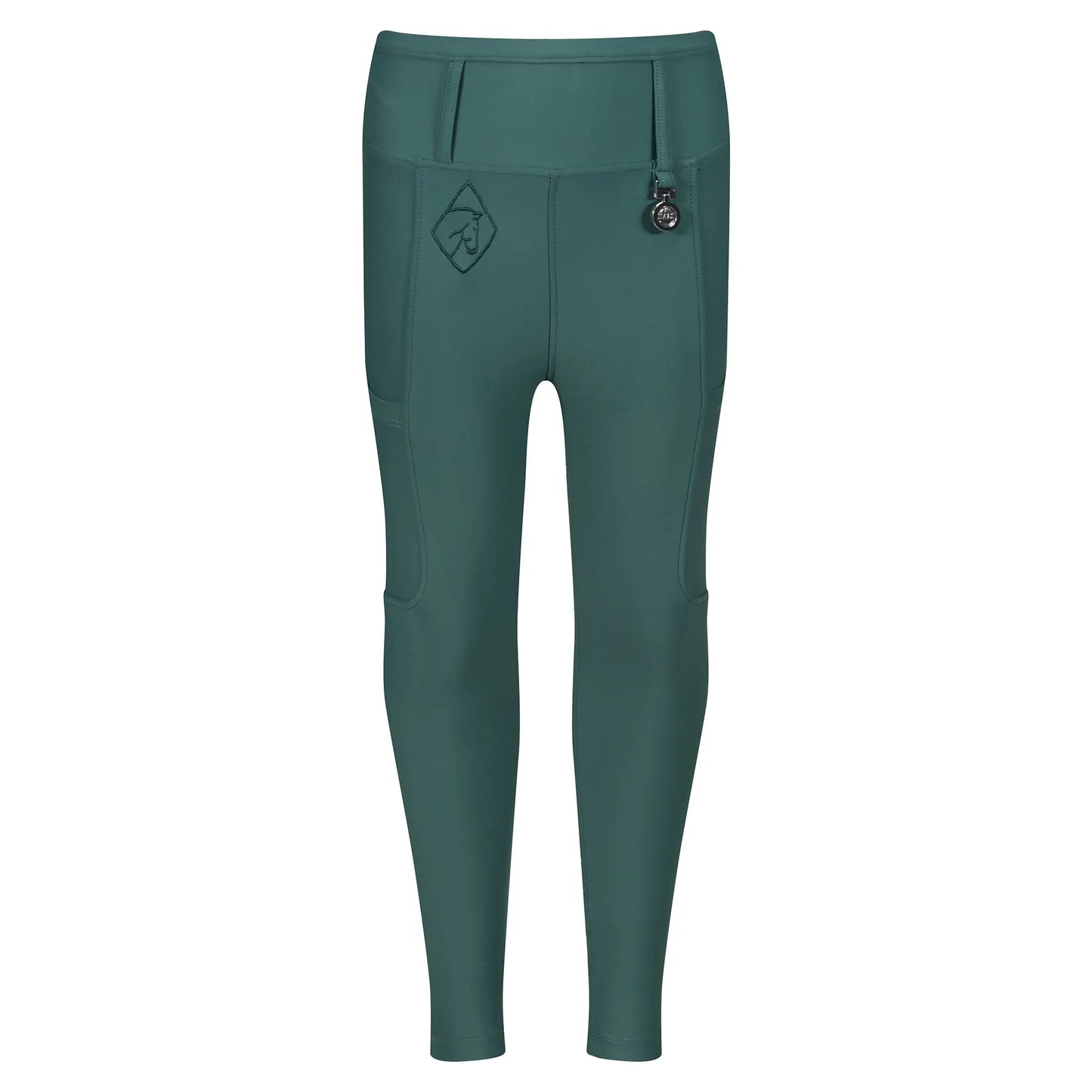 Children's Emerald Green Riding Tights - Halt Equestrian