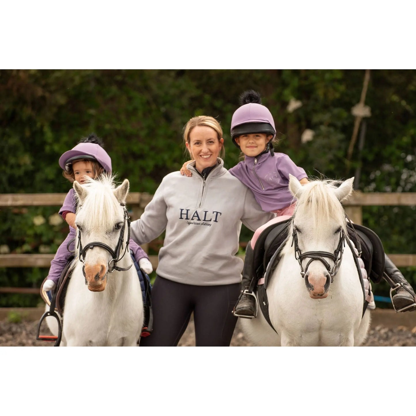 Dove Grey Quarter zip - Halt Equestrian