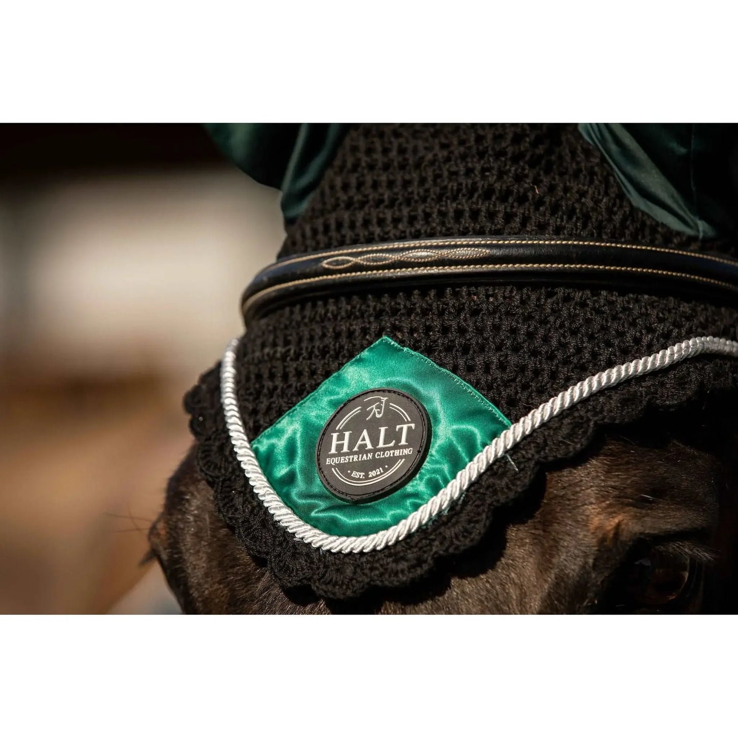 Emerald Green Fly Veil - Halt Equestrian