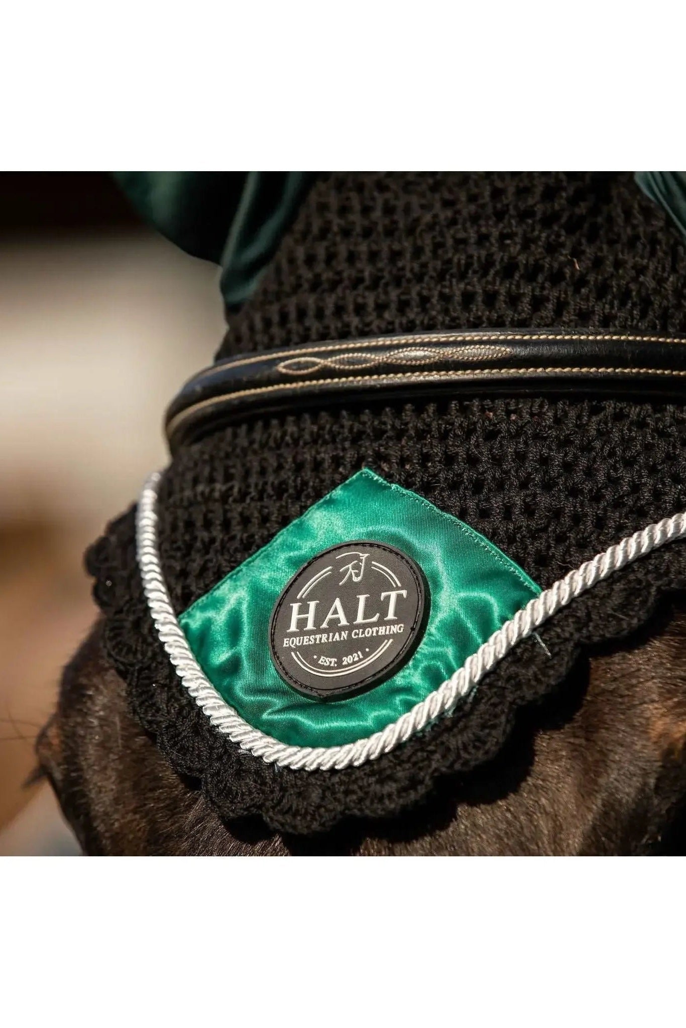 Emerald Green Fly Veil - Halt Equestrian