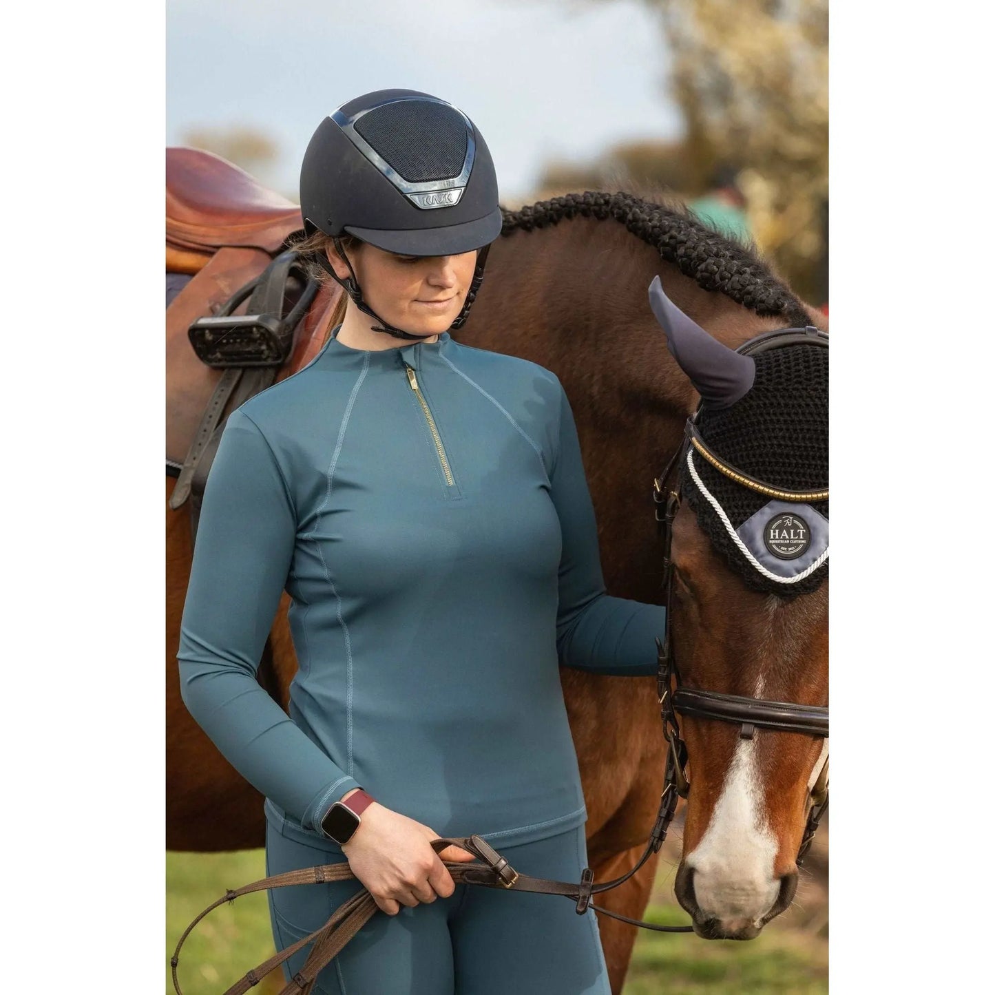 Ocean Blue Horse Riding Base Layer - Halt Equestrian