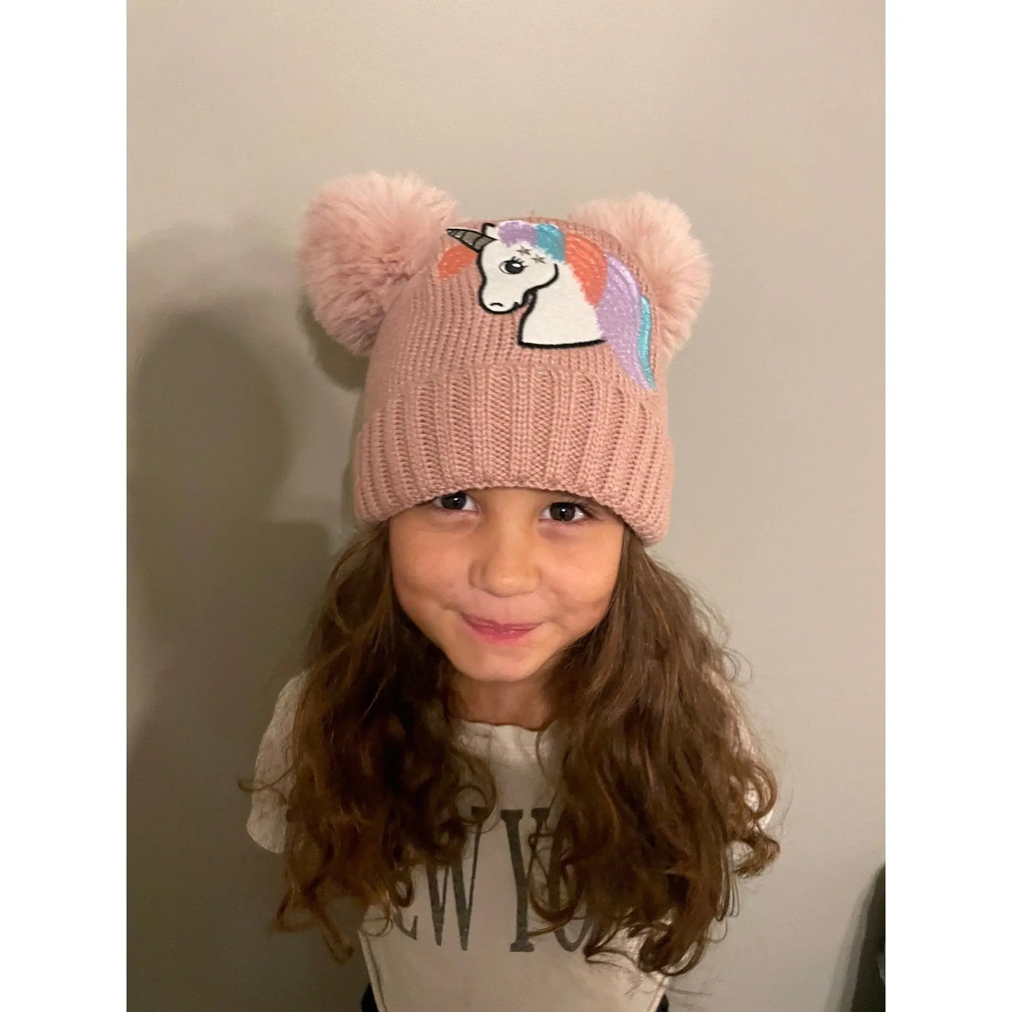 Pink Kids unicorn hat - Halt Equestrian