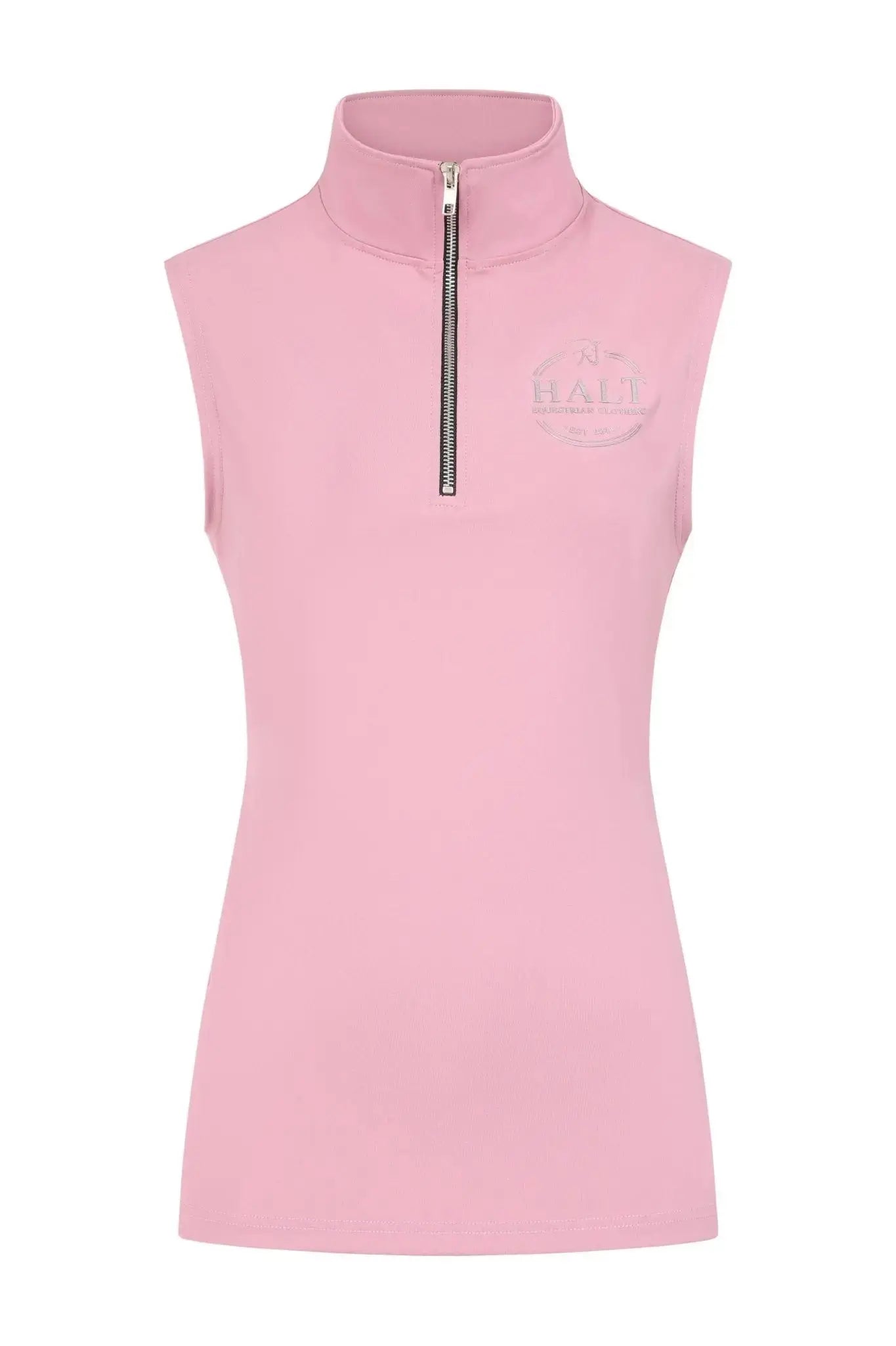 Sleeveless pink Riding Top - Halt Equestrian