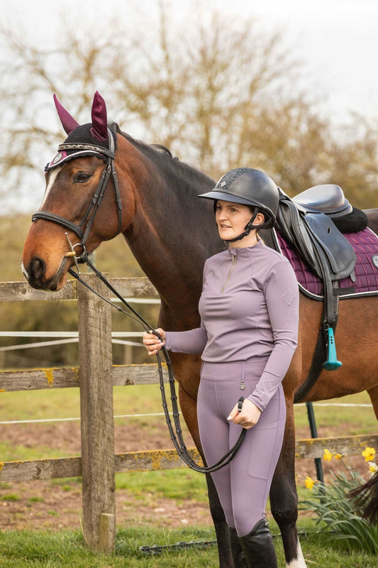 Horse riding leggings in lilac - Halt Equestrian