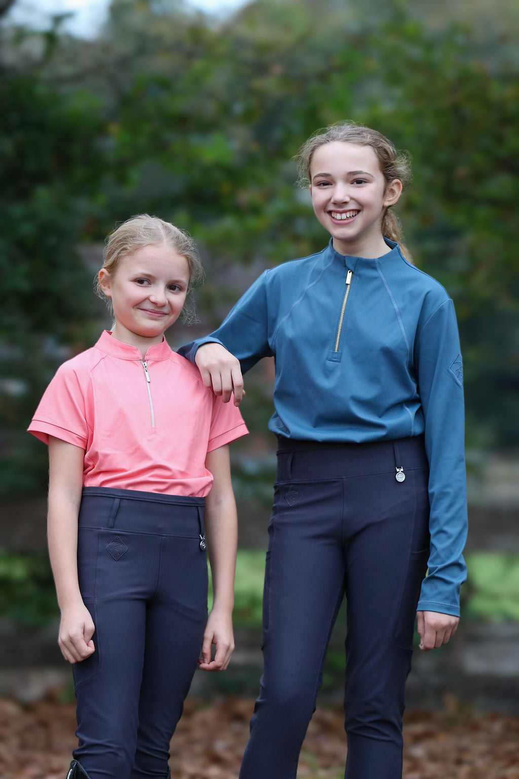 Kids Slate Grey Riding Tights
