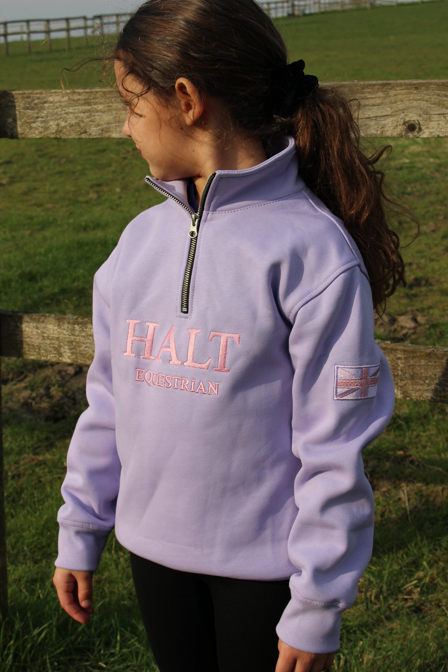 Lilac children’s quarter zip