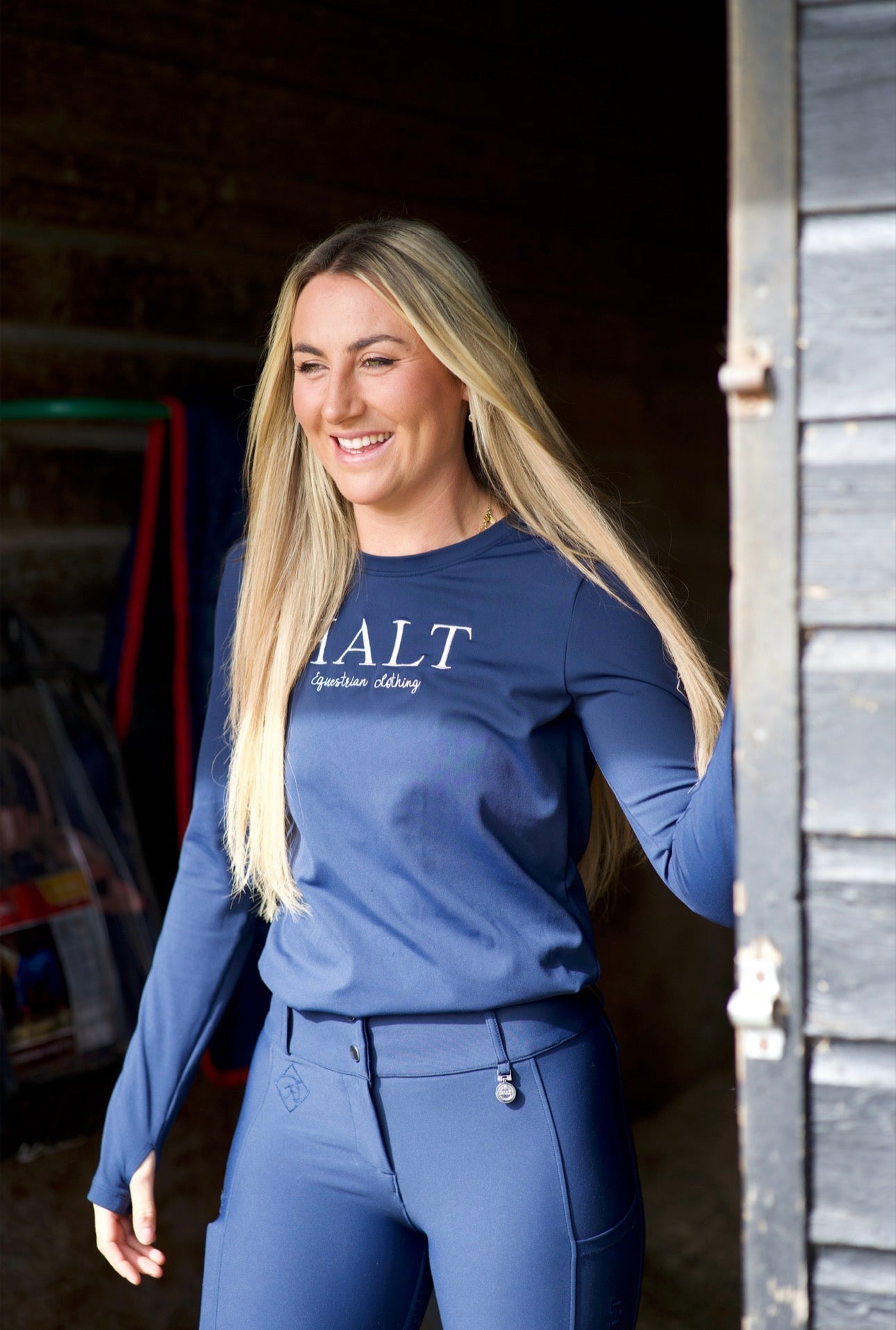 Navy Long Sleeve Top