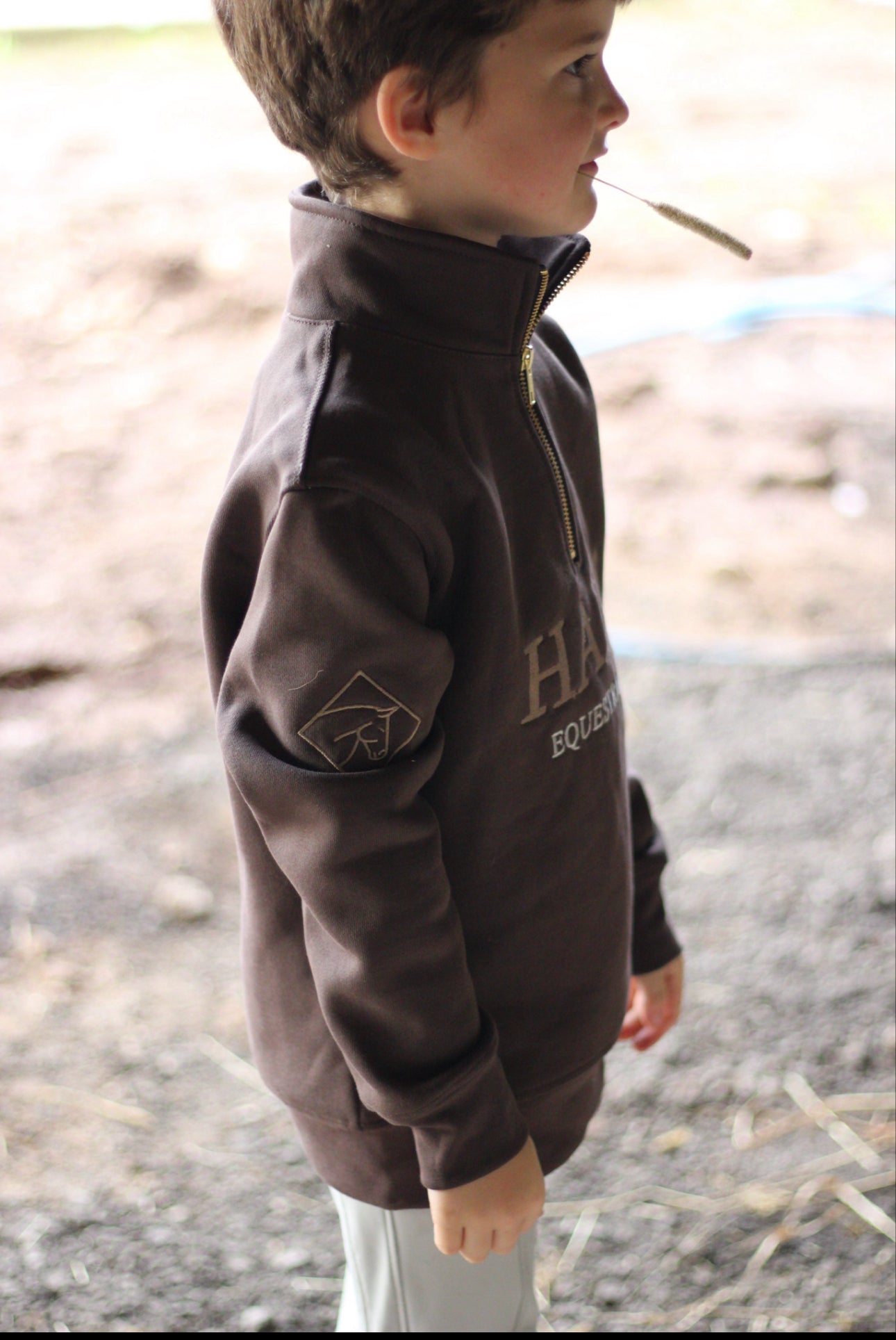 Children's Chocolate Deluxe Half Zip