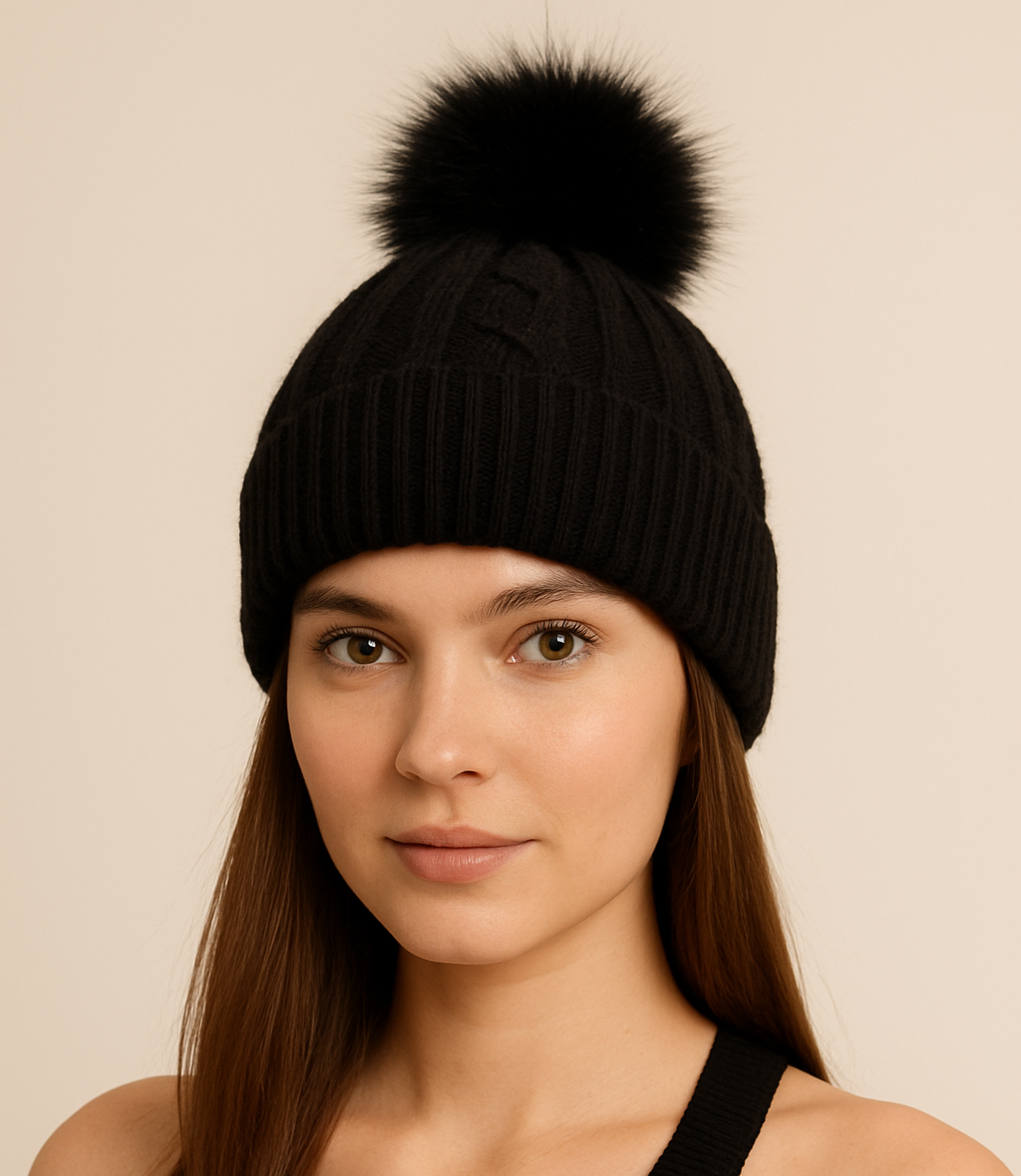 Jet Black winter hat