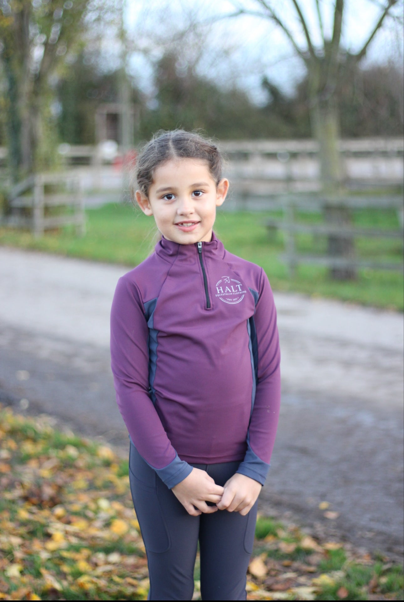 Kids Plum and Grey Base Layer