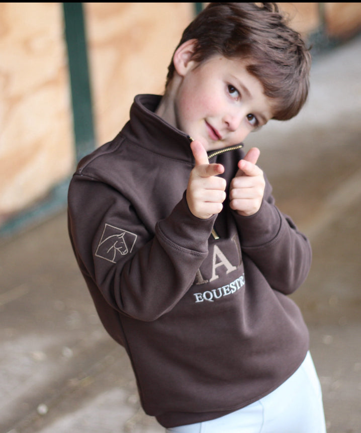Children's Chocolate Deluxe Half Zip