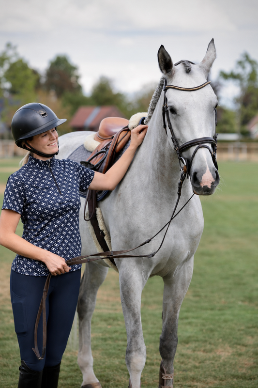 Cowgirl T-Shirt Navy & white