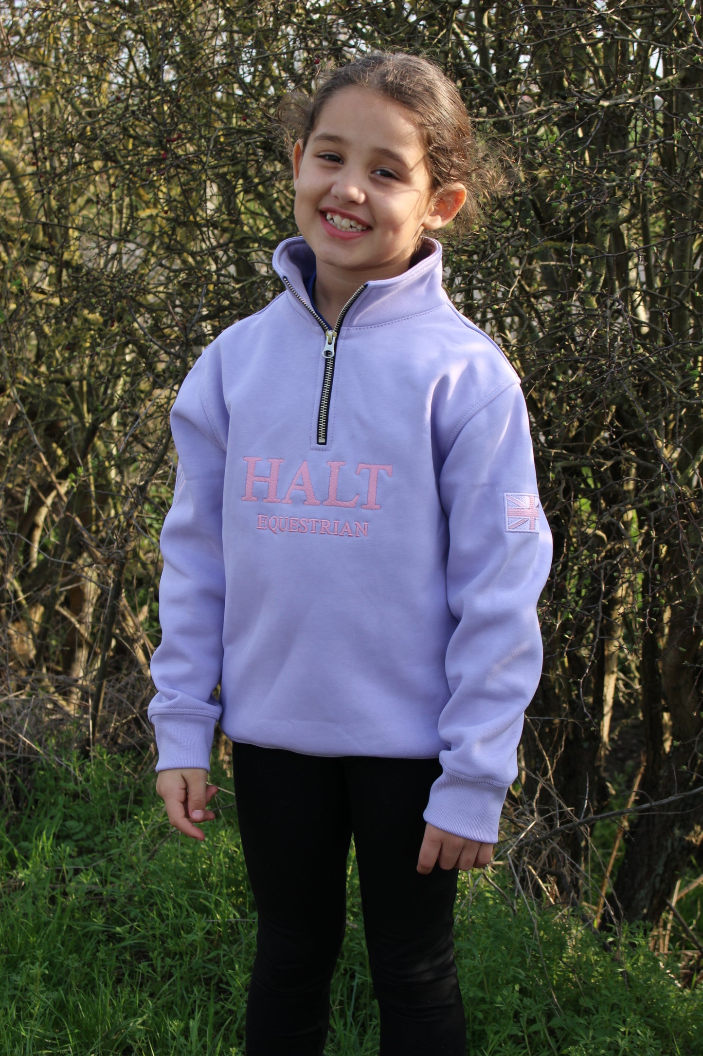 Lilac children’s quarter zip