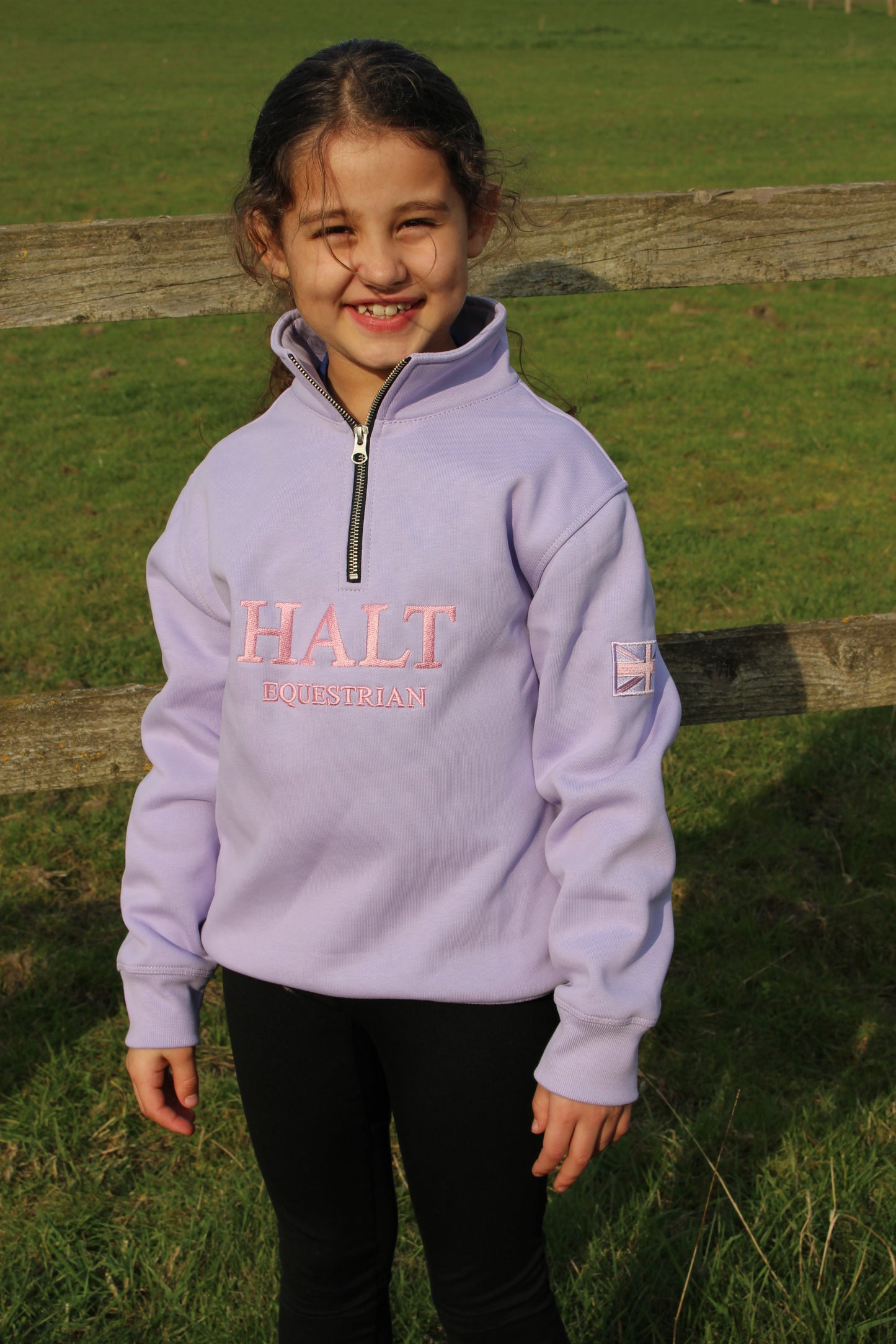Lilac children’s quarter zip