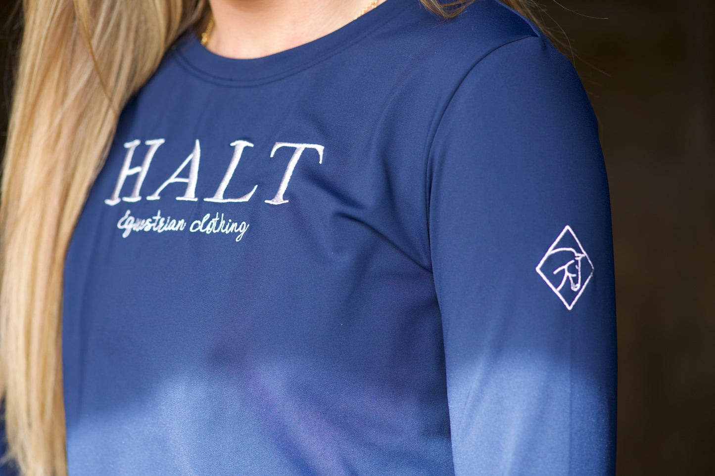 Navy Long Sleeve Top