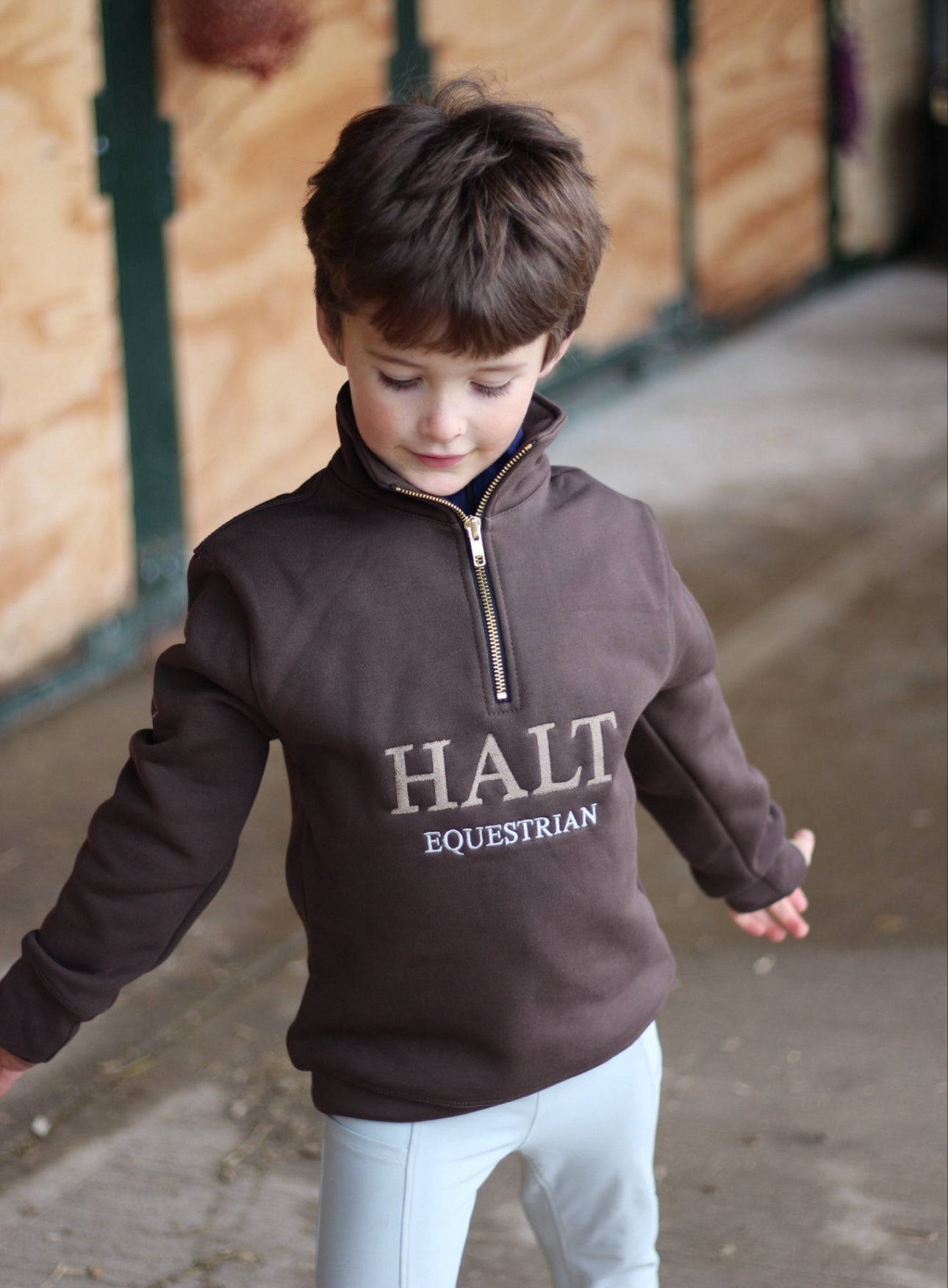 Children's Chocolate Deluxe Half Zip