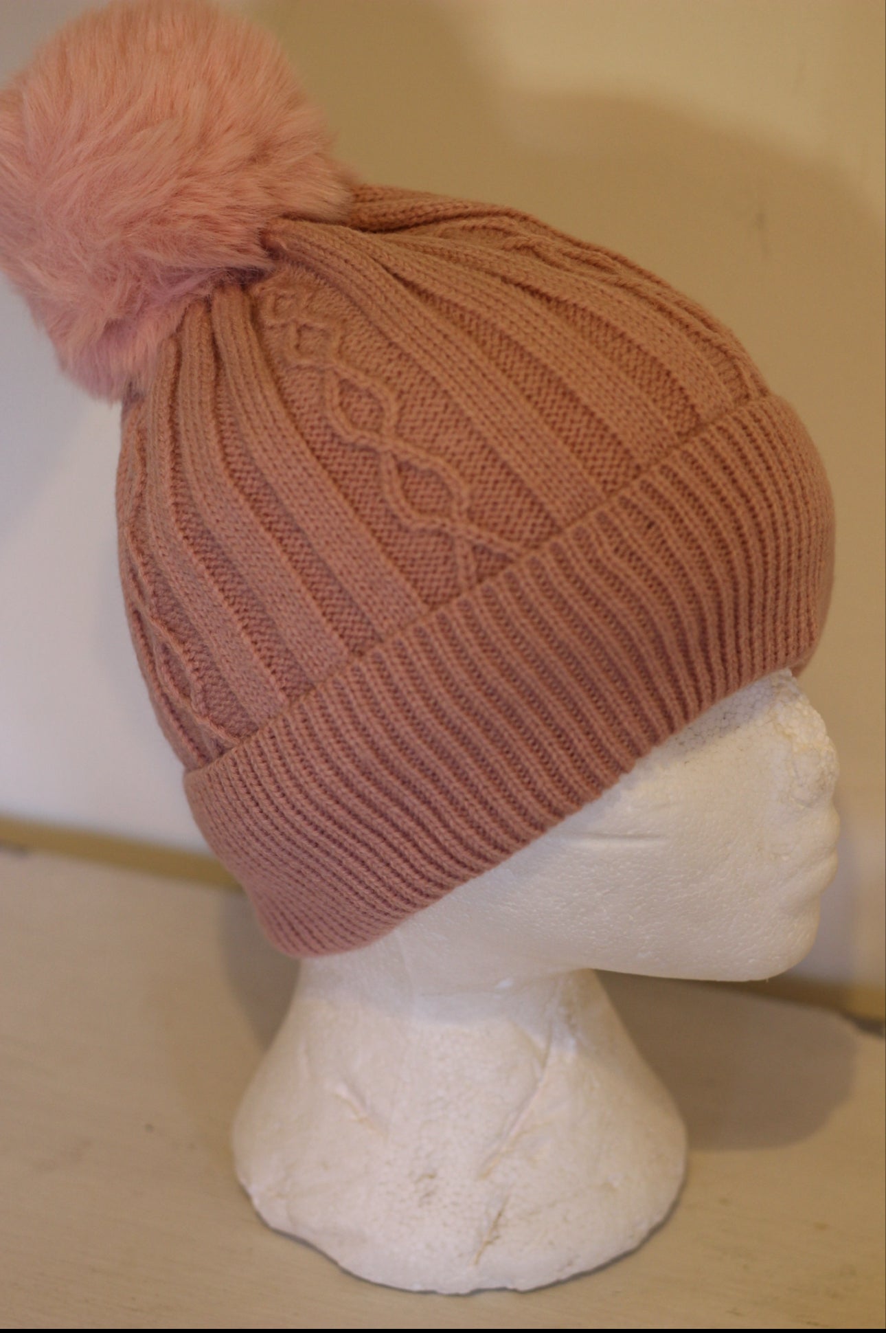 Pink winter hat