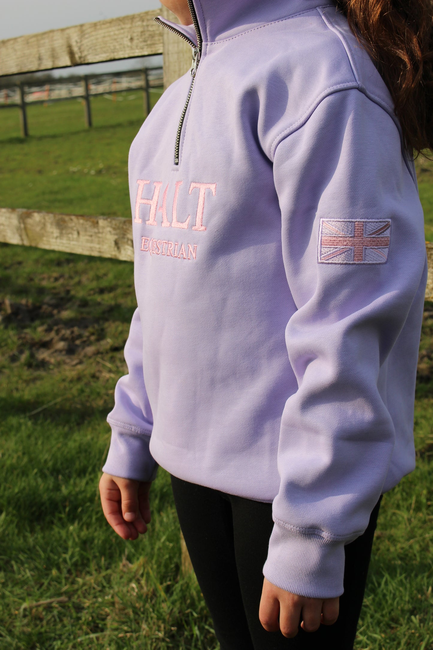 Lilac children’s quarter zip