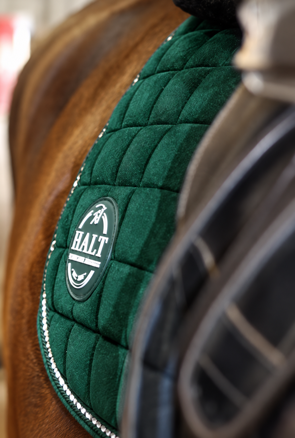 Forest Green Saddle Pad with Diamond Quilting