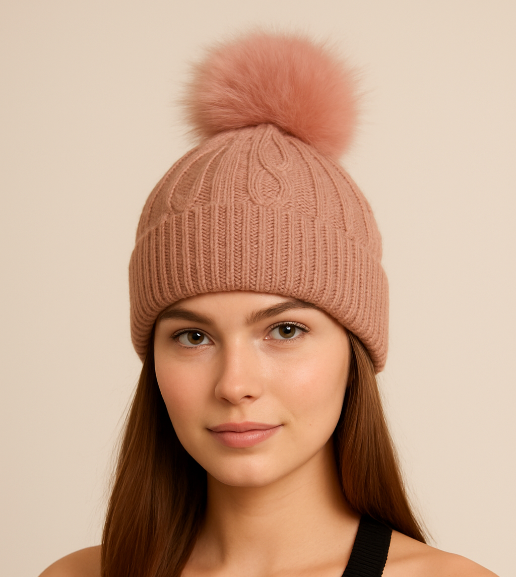 Pink winter hat
