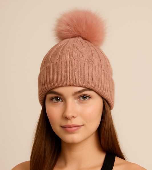 Pink winter hat