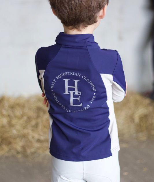 Navy and Stone Kids base layer