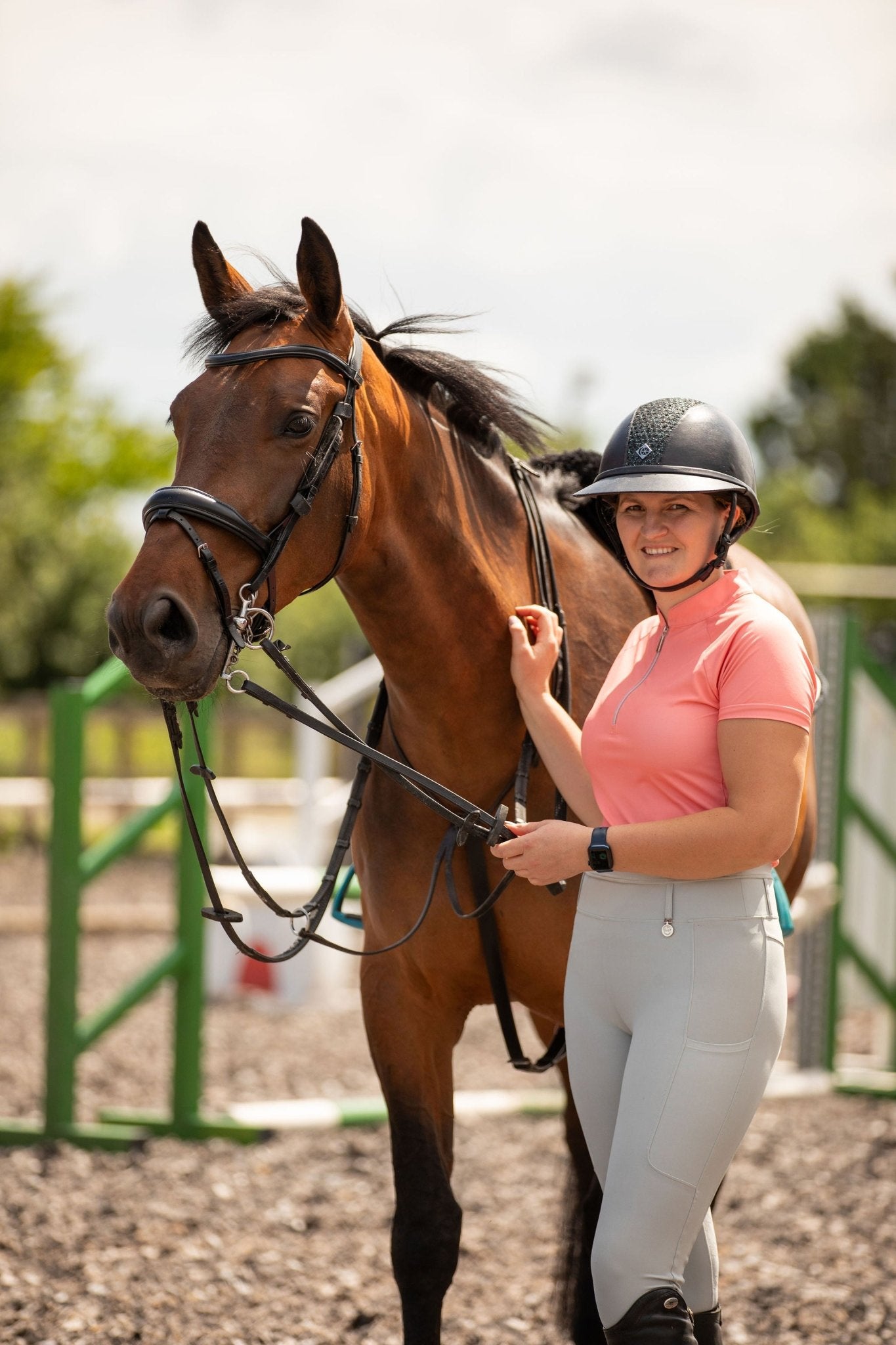 Adult Riding Leggings - Droplet Grey - Halt Equestrian