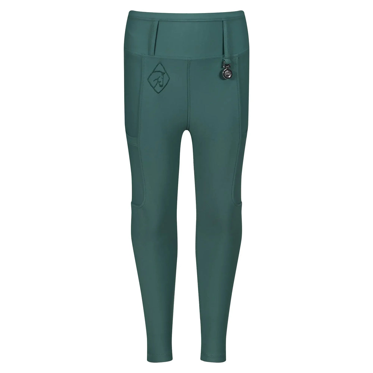Children's Emerald Green Riding Tights - Halt Equestrian