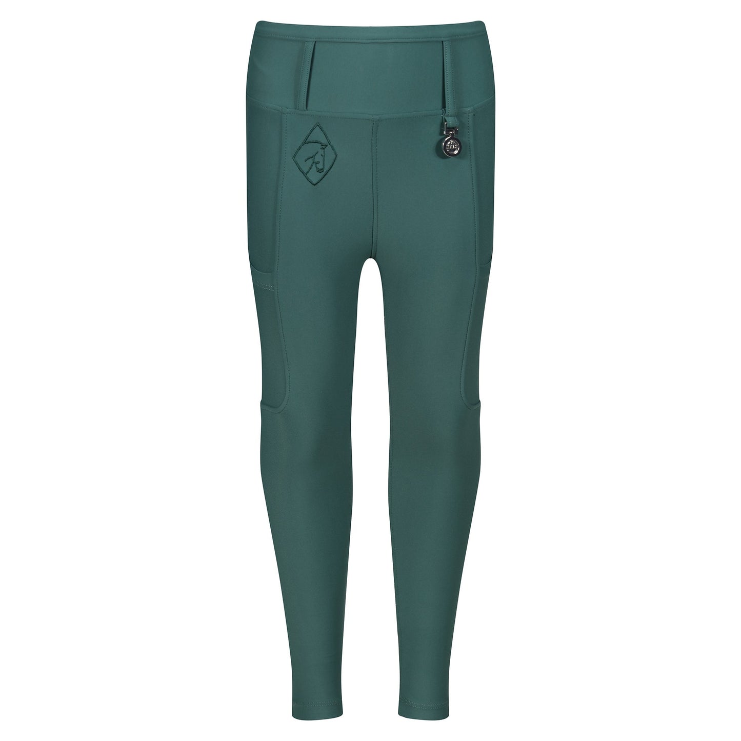 Children's Emerald Green Riding Tights - Halt Equestrian