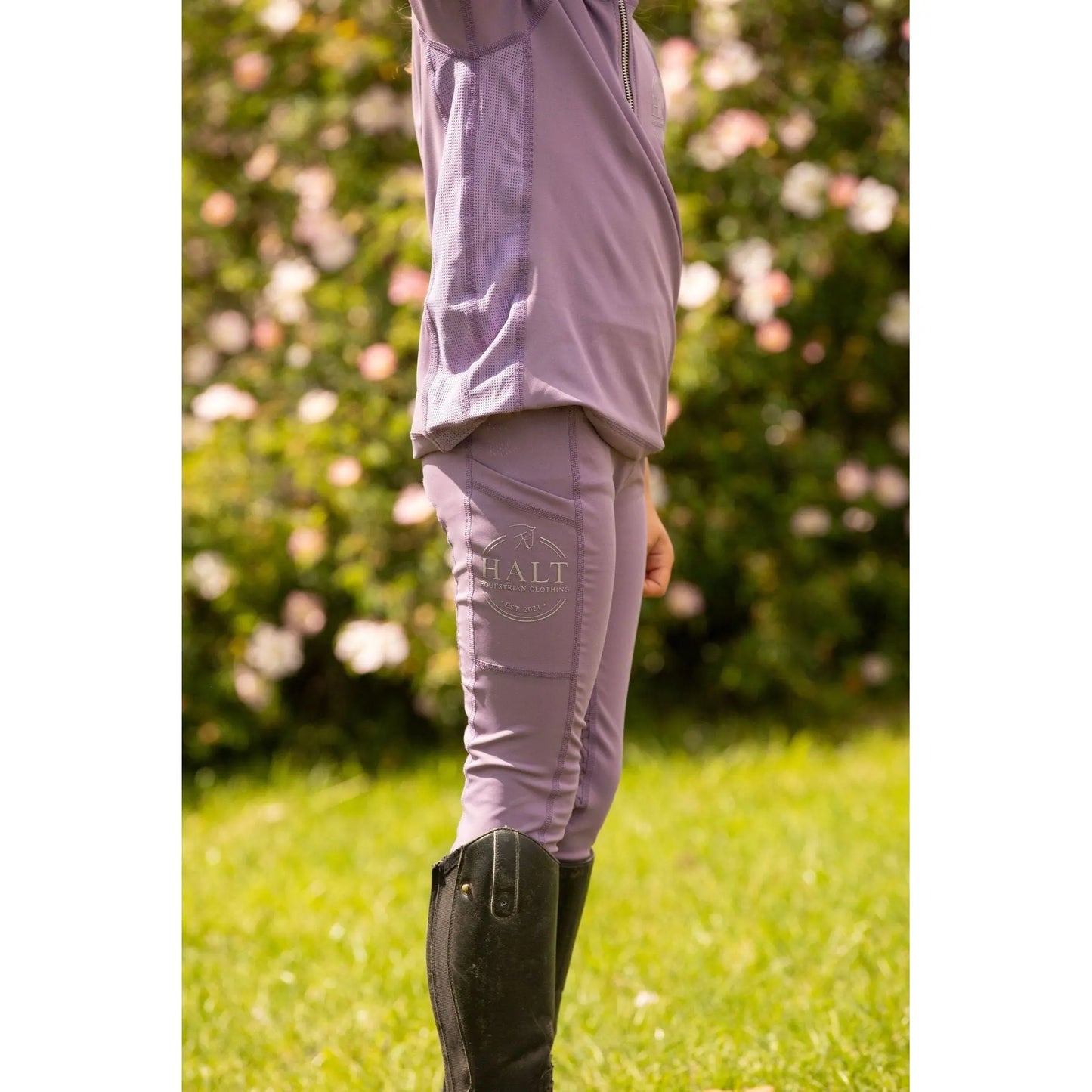 CHILDREN’S Lilac riding tights - Halt Equestrian
