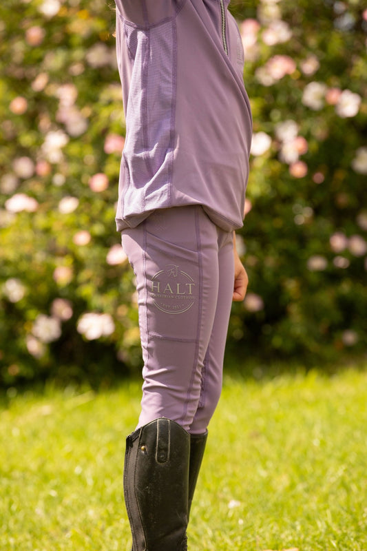 CHILDREN’S Lilac riding tights - Halt Equestrian
