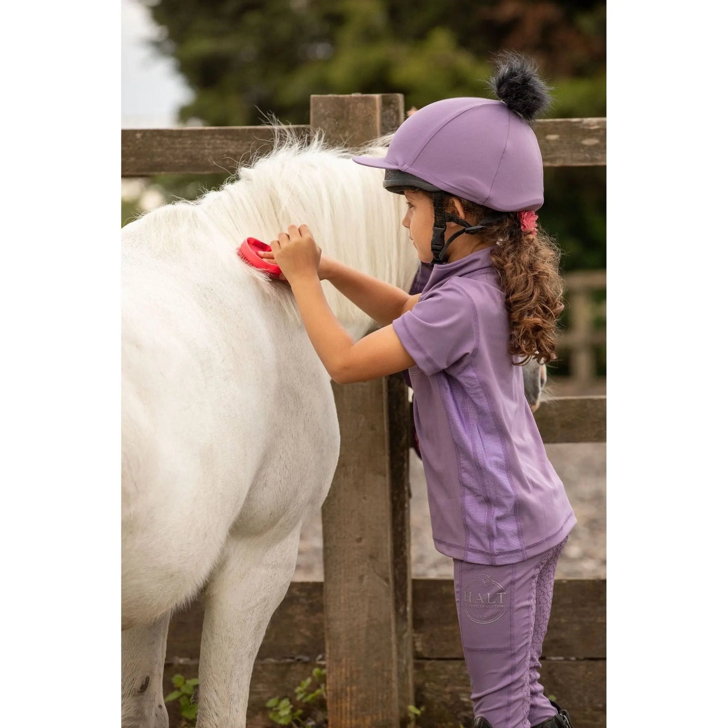 CHILDREN’S Lilac riding tights - Halt Equestrian
