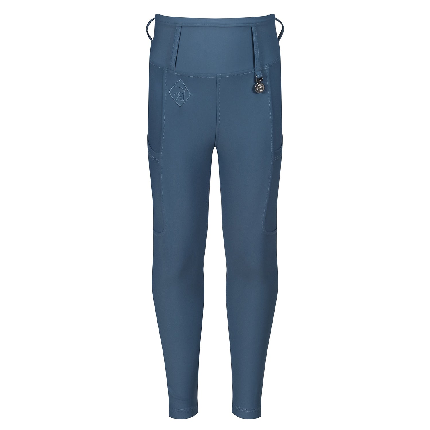 Children's Ocean Blue Riding Tights - Halt Equestrian