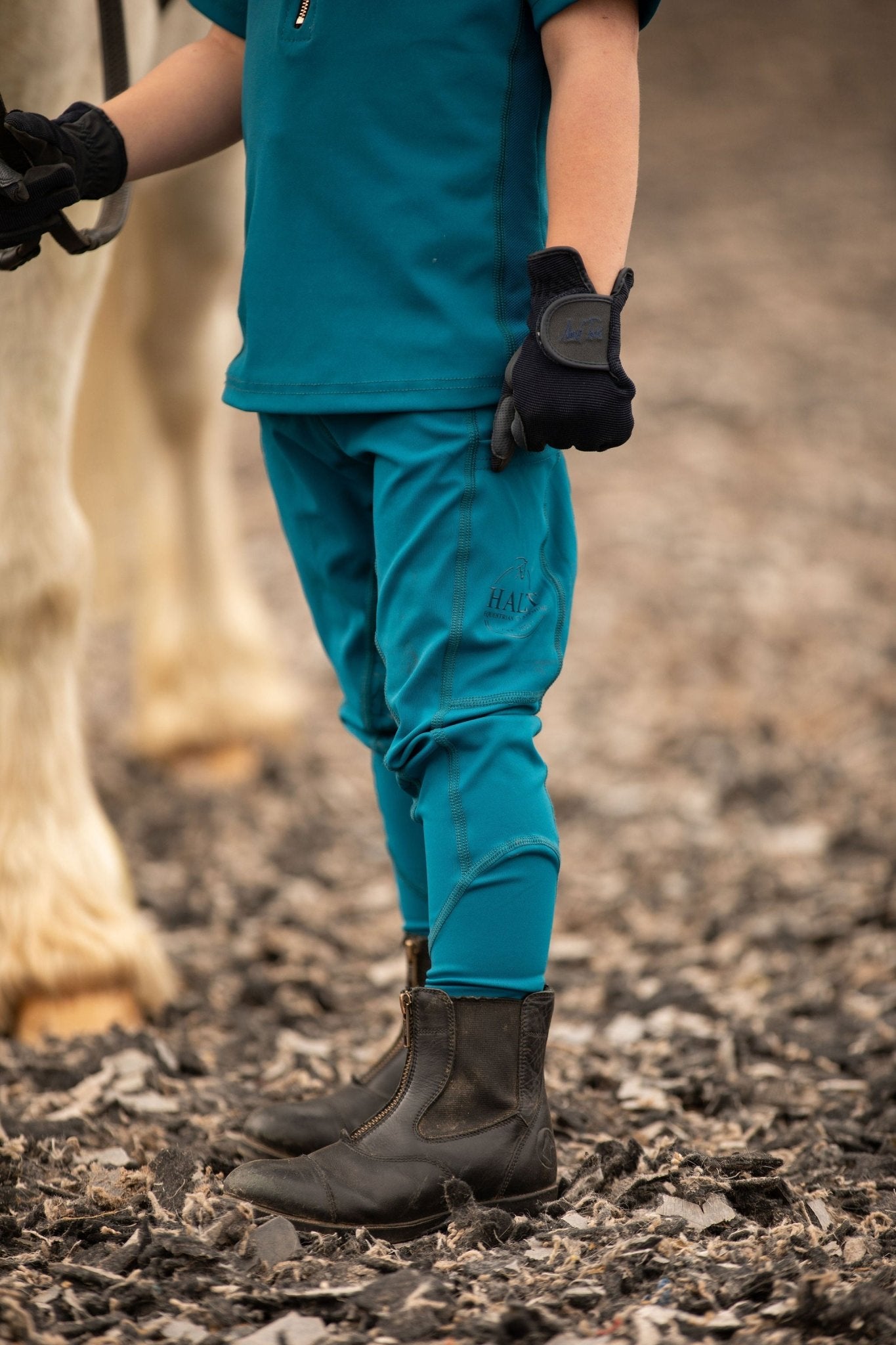 Children's peacock riding tights - Halt Equestrian