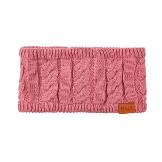 Dusty Pink Cable Knit Headband - Halt Equestrian