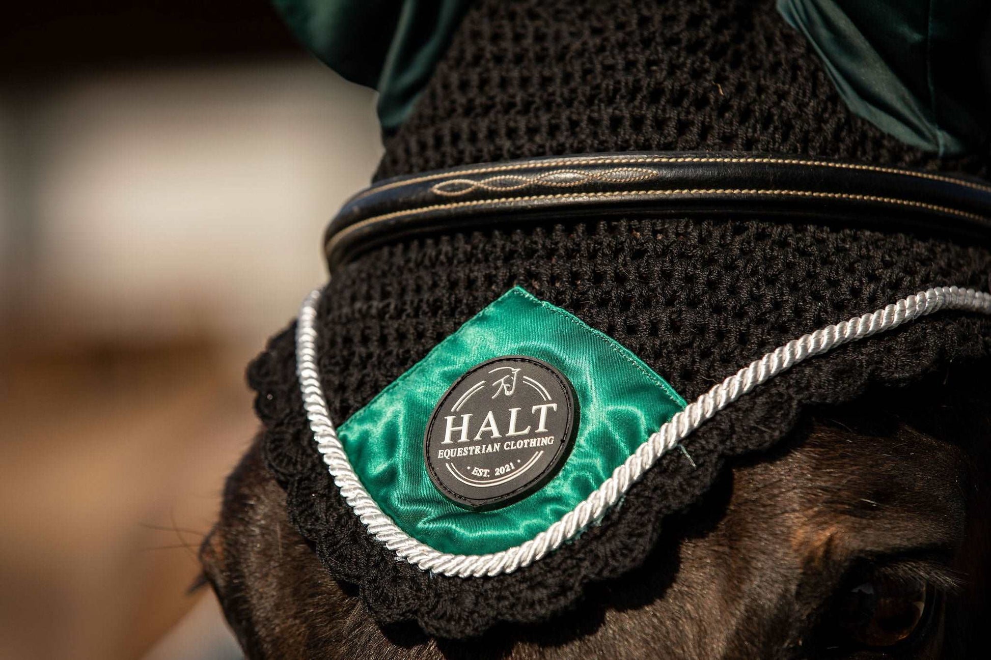 Emerald Green Fly Veil - Halt Equestrian