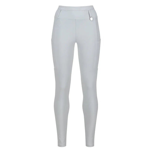 
Kids Riding Leggings in Droplet Grey by Halt Equestrian, designed for comfort and style in children's equestrian apparel.