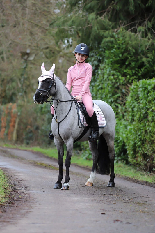 Limited Edition Pearl Pink Ear Bonnet - Halt Equestrian