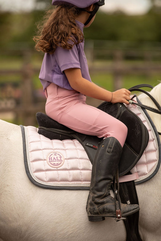 Limited Edition Pink Riding Tights - Halt Equestrian