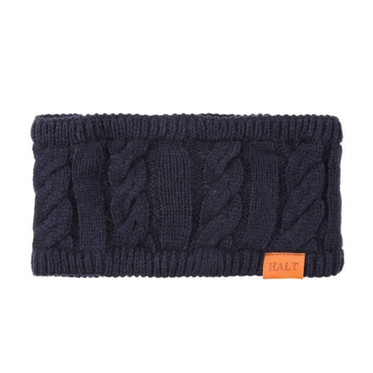 Navy Cable Knit Headband - Halt Equestrian