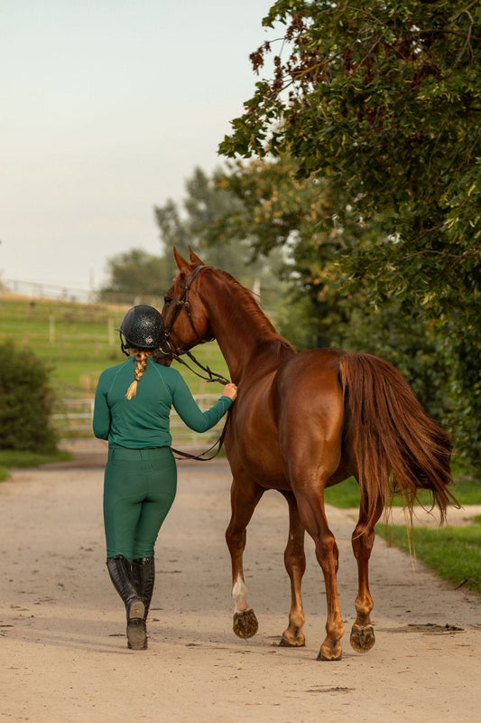 Riding Tights Emerald Green - Halt Equestrian